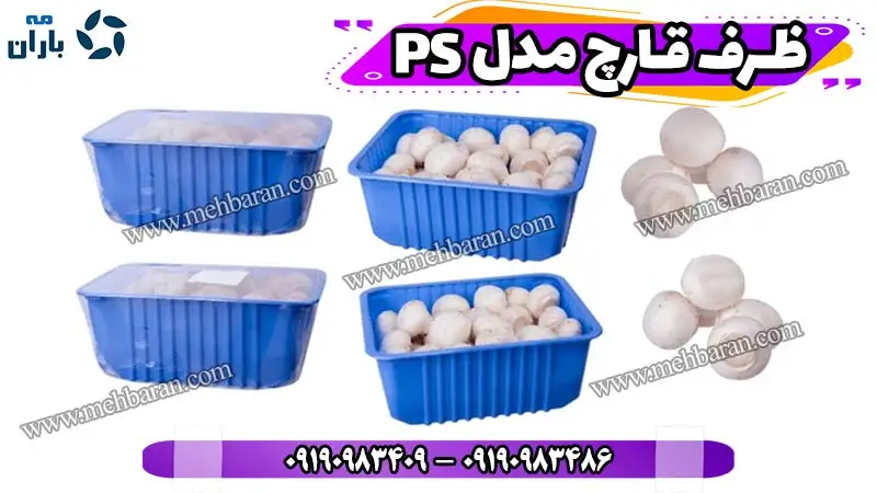 ظرف بسته بندی قارچ مدل Polystyrene ظرف 200 گرمی